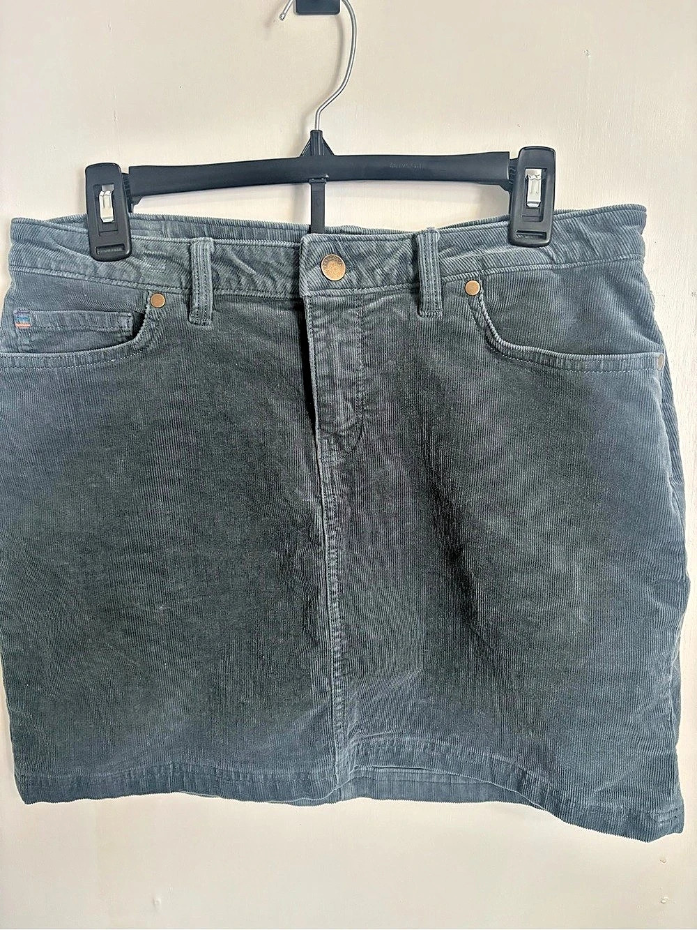 Patagonia Women's Corduroy Skirt Mini Gray Blue Size 10
